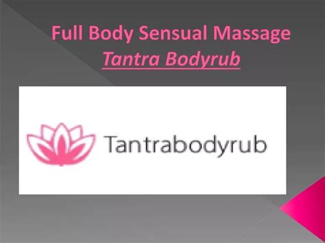 Full Body Sensual Massage Erotic massage Sanzhi
